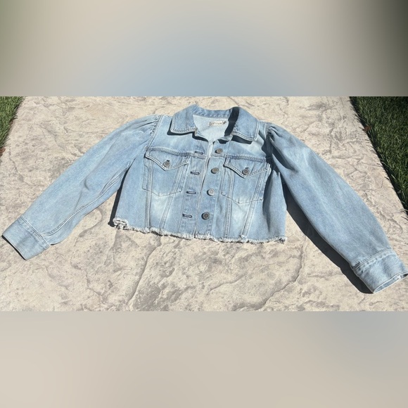 Alice + Olivia Light Blue Jean Jacket - Picture 1 of 3